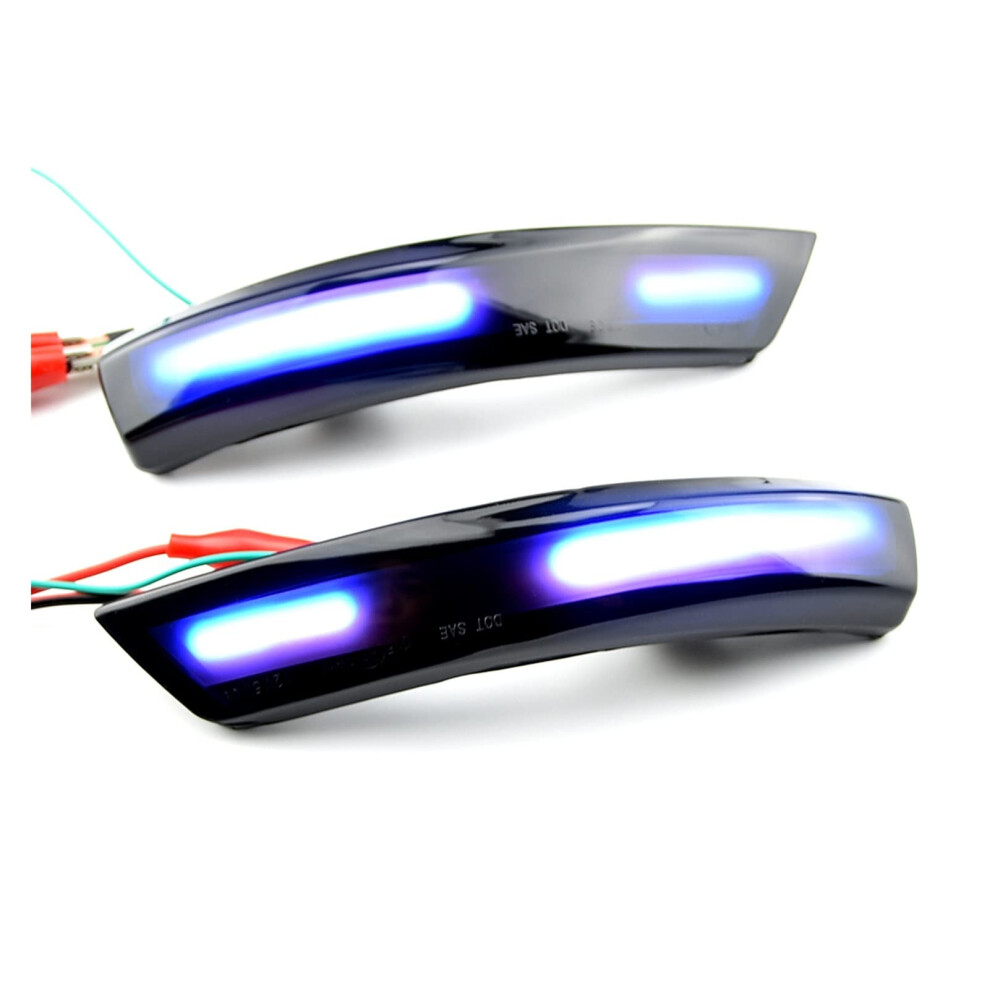 Dynamic Turn Signal For Focus 2/3 Mk2 Mk3 Mondeo Mk4 Rearview Mirror Sequential -Yellow Black/Light/Blue 9084446514926
