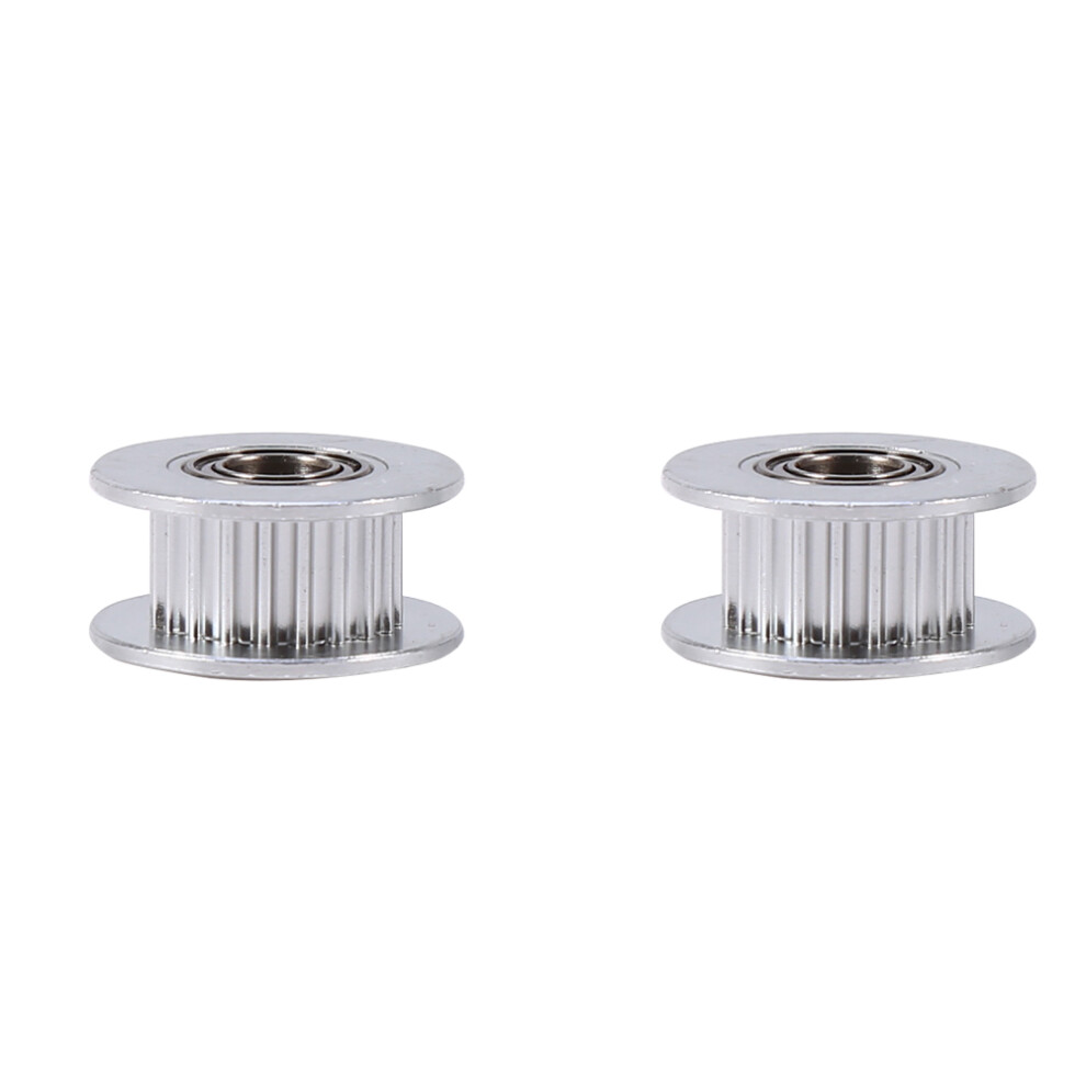 2Pcs Aluminum 5Mm Id Timing Belt Pulley With Bearing For 3D Printer 323163268262