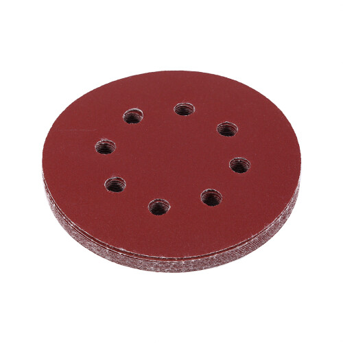 125mm Red Grinding Discs 8 Hole Grit 240# (125mm)