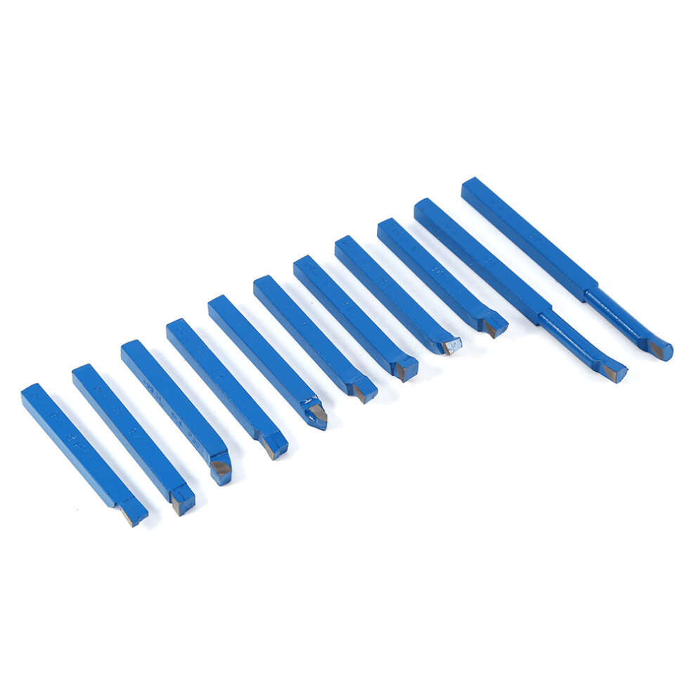 11Pcs 8*8Mm Carbide Tipped Lathe Tools Weld Milling Set 323163268460