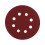 125mm Red Grinding Discs 8 Hole Grit 240# (125mm) 3