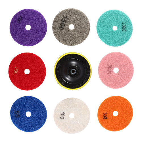100mm Nassdiamant-Schleifpads für Granit Marmor 2000 2