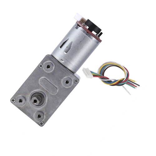 DC 12V Getriebemotor Hochdrehmoment Encoder Selbstblockierend 100U/min 1