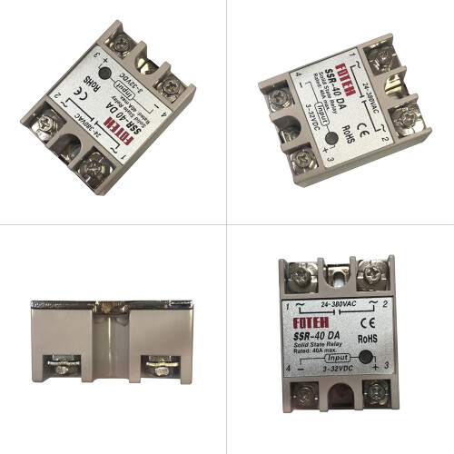 24V-380V 40A SSR-40 Solid State Relay Module 3-32V DC to AC 2