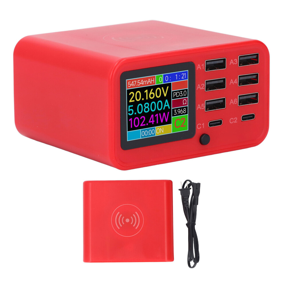 Usb Charging Station 8 Ports 5-20V 100W Pd Fast Charging Hub 323163270371