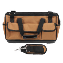 (14in) 17-Taschen Werkzeugtasche aus Oxford-Stoff, braun, 14 Zoll