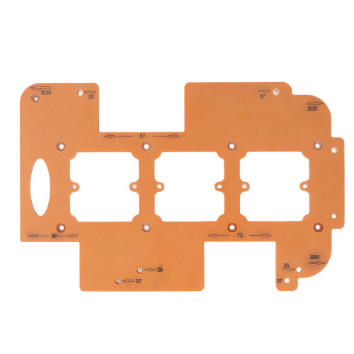 Holzbearbeitung-Schablone Set R20-R30, 70x70mm 1