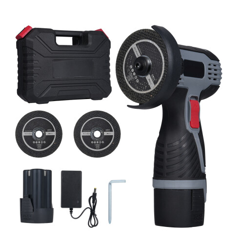 Kabelloser Winkelschleifer 28000U/min 16,8V 2x1500mAh LED Stein/Holz
