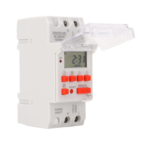 7-Tage-Programmierbare Digitalschaltuhr LCD 24H TM919TK-30A 1