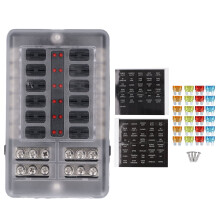 12-poliger Marine-Sicherungskasten 12V/24V LED wasserdicht
