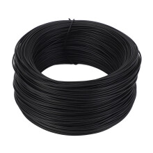 (White) Electro Galvanized Iron Wire 0.55mm 85m Round PVC Coated Black