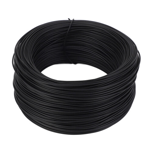 (White) Electro Galvanized Iron Wire 0.55mm 85m Round PVC Coated Black