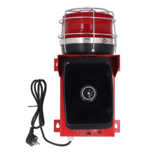 (US Plug 110V) Industrial LED Horn 120DB Waterproof Sound Light Reminder EU 220V