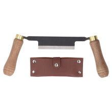 Draw Shave Tool 4in Straight Ergonomic Dual Wooden Handle