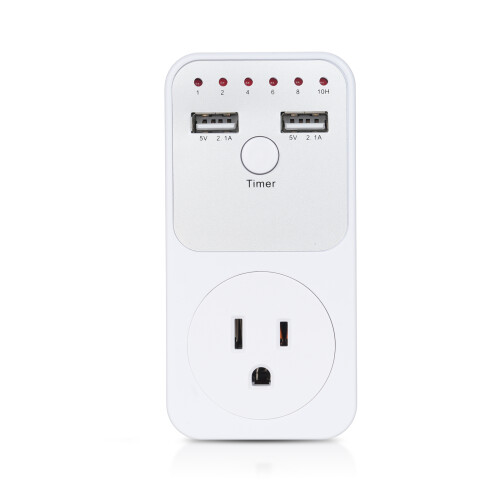 1800W Timer-Steckdose Überspannungsschutz Dual USB EU