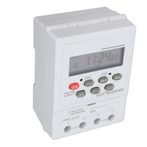 7-Tage-Programmierbarer Digitaler Timer 220V 30A 1Min-168H 1