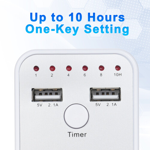 1800W Timer-Steckdose Überspannungsschutz Dual USB EU 2