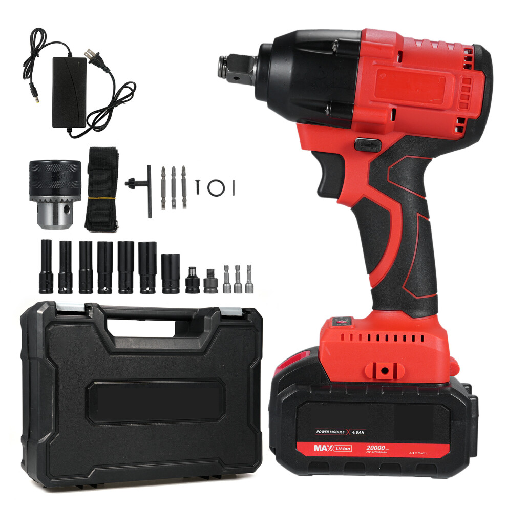 21V Brushless Impact Wrench 350N.m 2800Rpm 4.0Ah Charger Stepless 323163278605