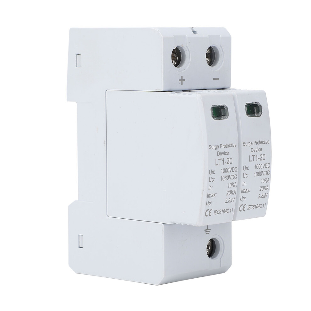 2P Pc Surge Protector 35Mm Rail Mount 10Ka-20Ka Dc1000v 323163279411