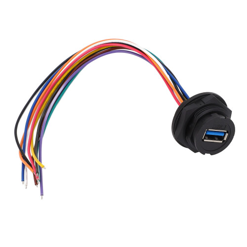 16 Pin Snap USB3.0 Connector 0.2m Wire IP67 Panel Mount 1