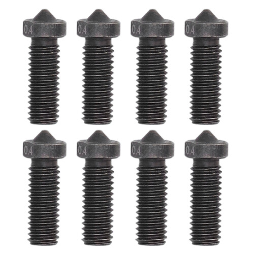8x 3D-Druck-Düse 0,4mm gehärteter Stahl M6