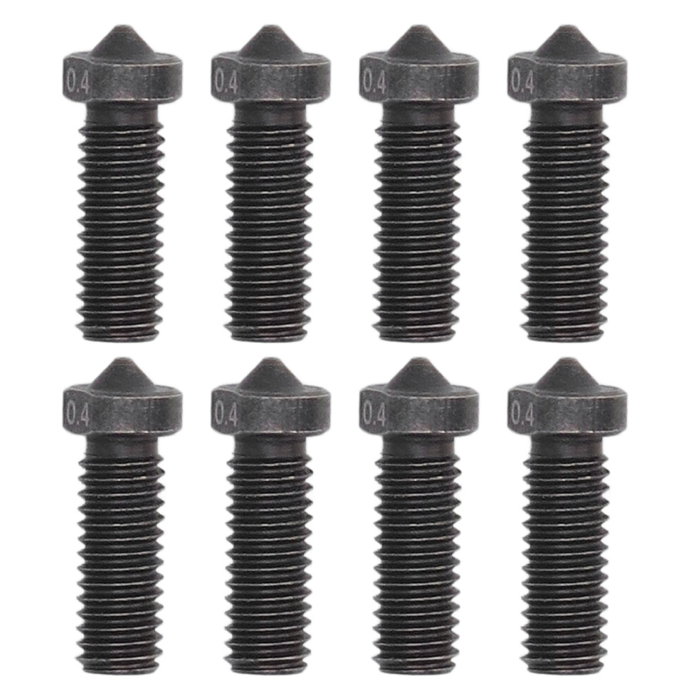 8Pcs 3D Printer Hotend Nozzle 0.4Mm M6 Hardened Steel 323163280745