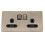 Wandsteckdose 2x Schalter Bronze Edelstahl 1