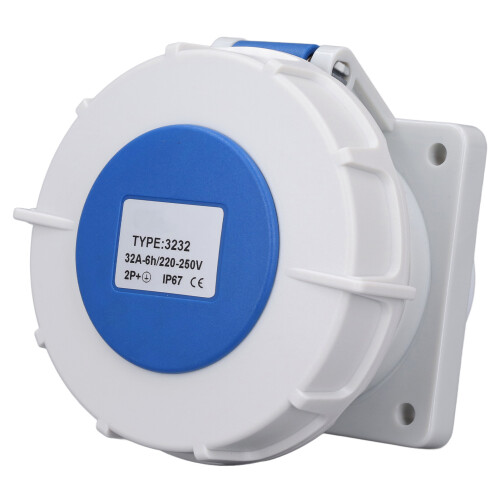 Einphasig, 3-polig, IP67, 32A, 220-250V Steckdose