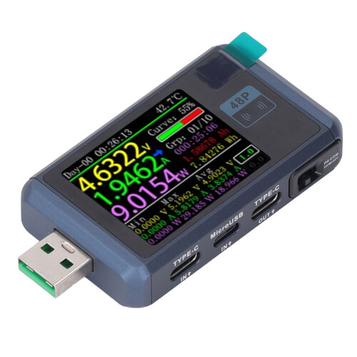 6-stelliger USB-Tester mit Batteriekapazitätsmessung 2