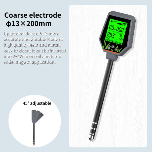 6-in-1 Bodenmessgerät Digital pH/EC/Licht/Feuchtigkeit/Düngung 2