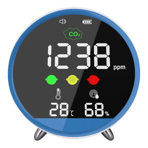 CO2-Detektor Tischgerät 400-5000ppm Hochgenau 1,5s 1