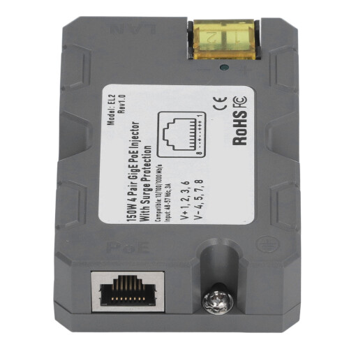 PoE Injector 150W GigE 48-57V 3A Passive 2