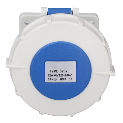 Einphasig, 3-polig, IP67, 32A, 220-250V Steckdose 2