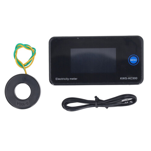 AC-Voltmeter-Ammeter 50-300V 0-100A LCD mit CT 1