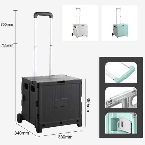 Faltbarer Trolley-Picknickkorb mit Ziehstange