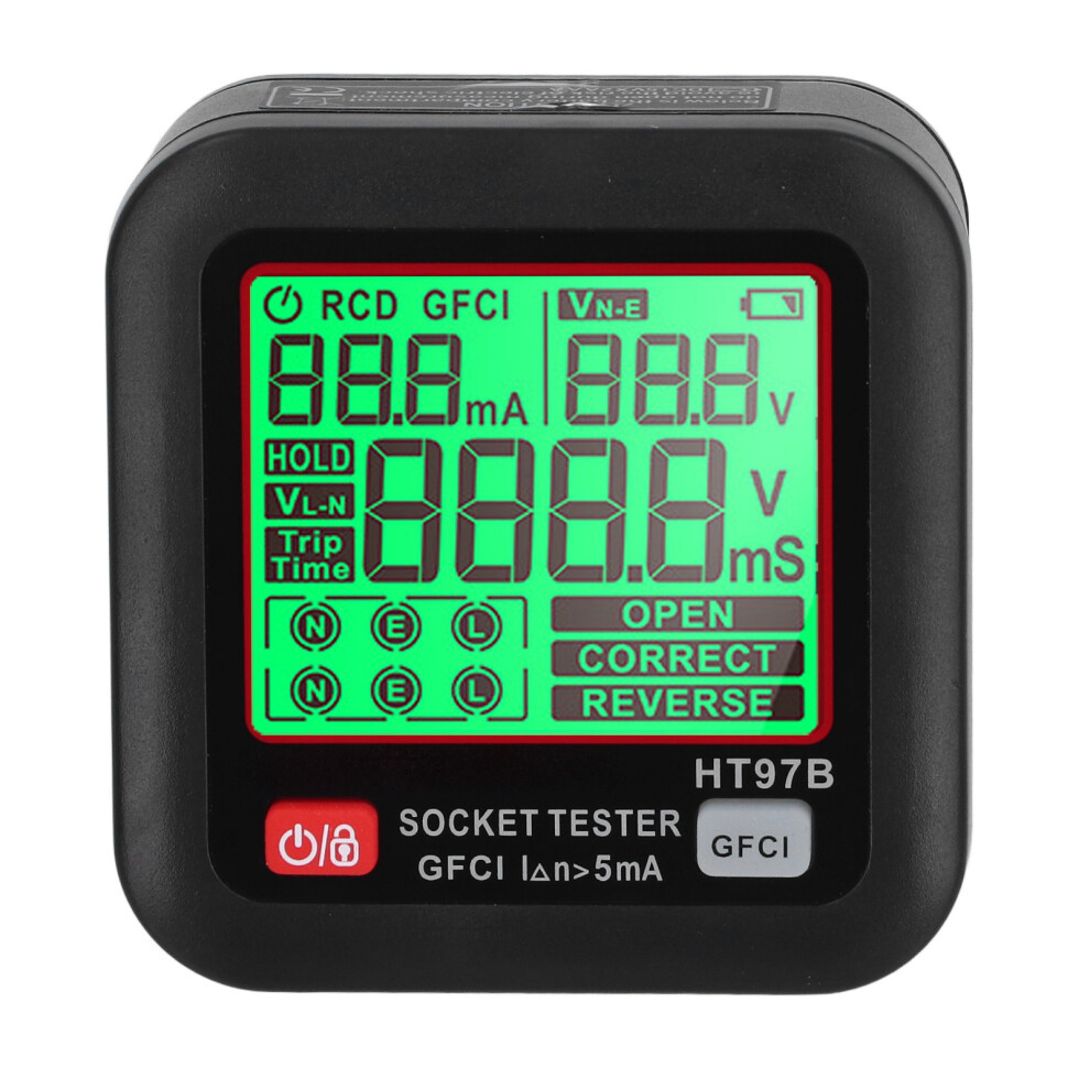 Outlet Tester Digital Lcd Gfci Trip 45-65Hz 323163286396