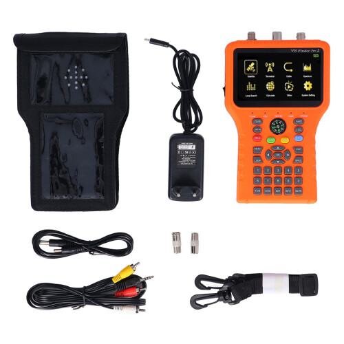 (EU Plug) 4.3in Sat Signal Meter DVB S2X T2 EU