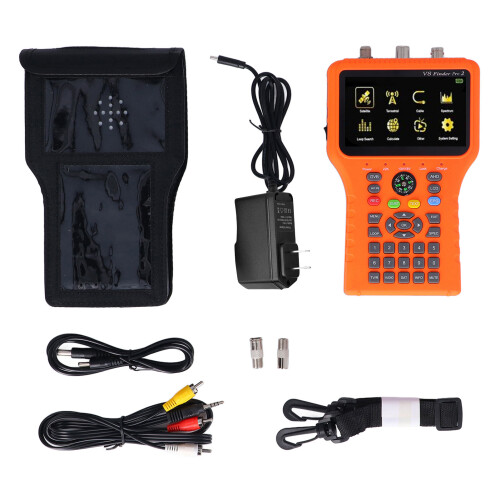 (US Plug) 4.3in Sat Signal Meter DVB S2X T2 EU