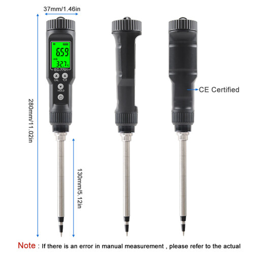 LCD-Boden-EC-Messgerät 0,00-10,00mS/cm wasserdicht