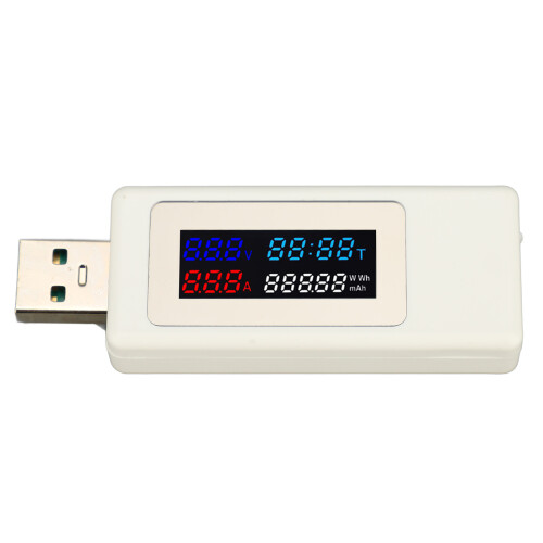 USB Tester 6-in-1 Multimeter Farbdisplay DC4-30V