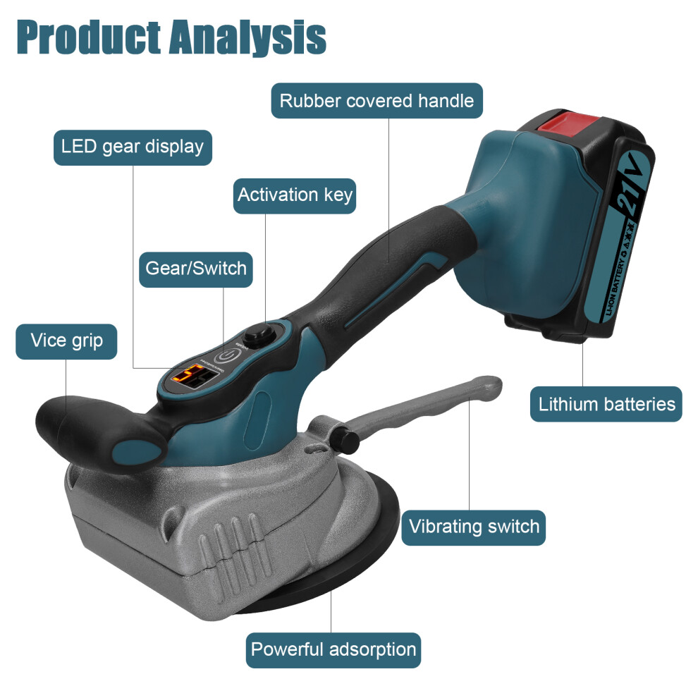 21V Automatic Tile Tiling Machine Vibrating Leveller Suction Cup 323163287607