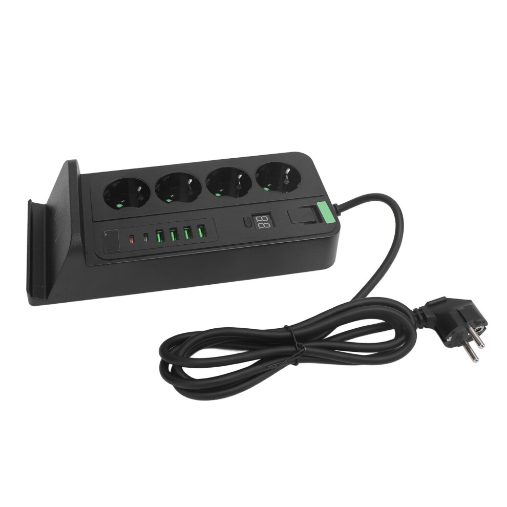 European Power Strip Wireless Charging 4 Usb Type C 4000W 16A 2M Black 323163287904