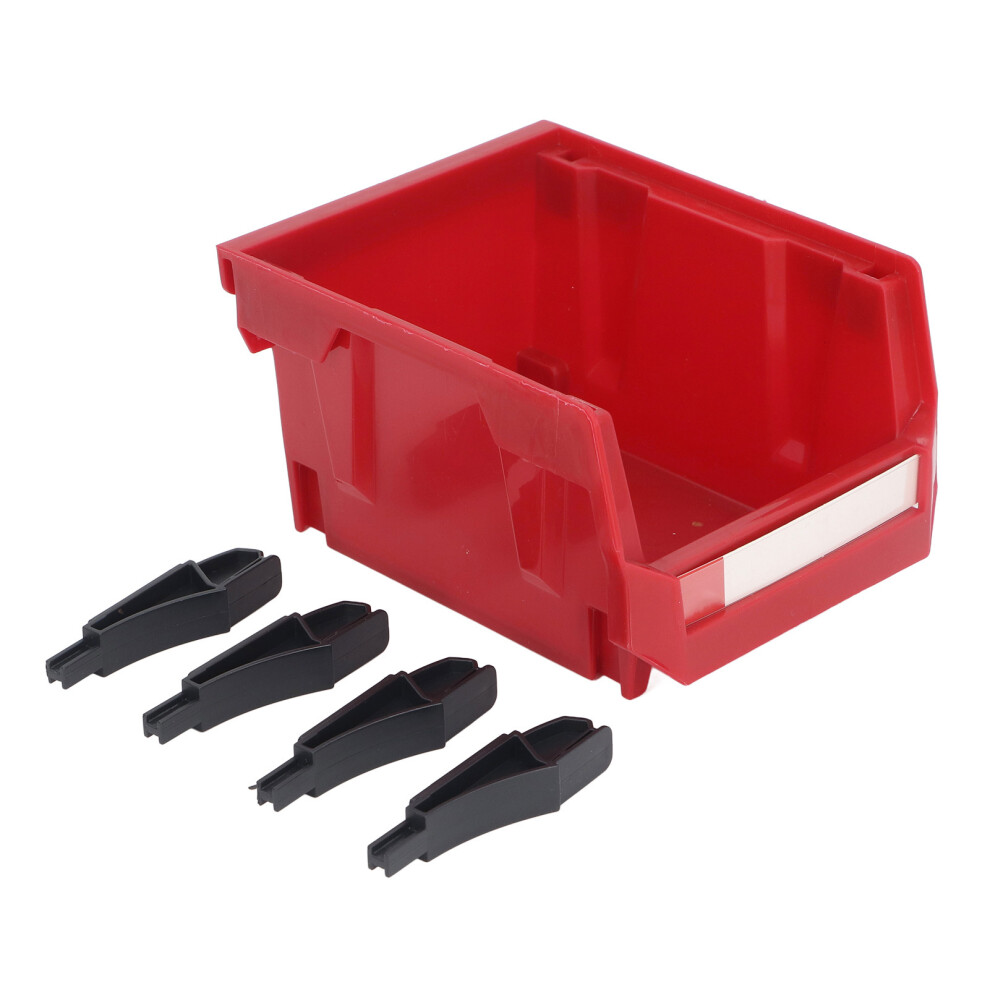 (Red) Wall Mounted Stackable Tool Bin Screw Organizer Yellow 323163288154