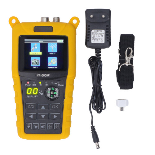 (EU Plug) Satellitensignaltester 2,4 Zoll TFT DVB-T2 S2 EU