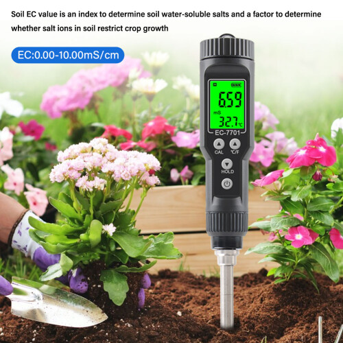LCD-Boden-EC-Messgerät 0,00-10,00mS/cm wasserdicht 1