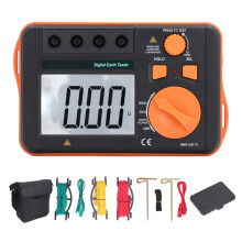 Digital Earth Resistance Tester 0.01-2000Ω 200V LCD Backlit