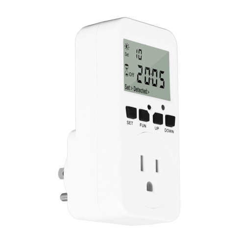 Digitaler Timer-Stecker mit LCD-Zeitvorwahl und Auto-Aus 2