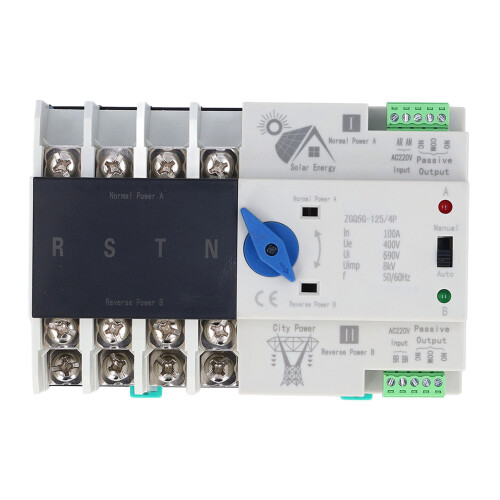 Dual Power ATS 4P 100A Automatic Transfer Switch for Mall Factory
