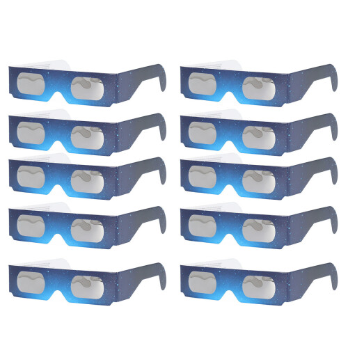 (A) 10Pcs Solar Eclipse Glasses Eye Protection for Kids Adults A