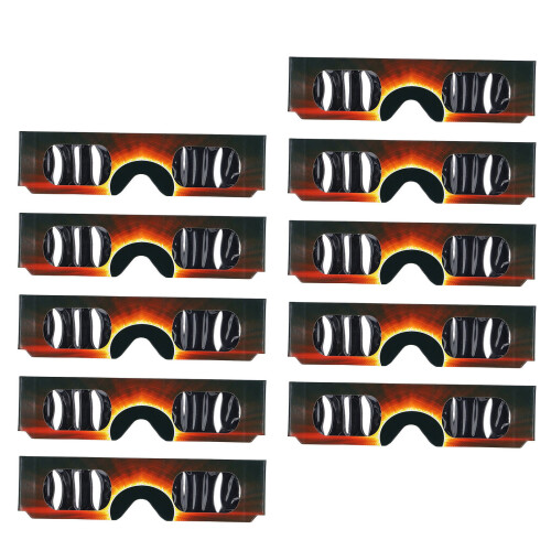 (B) 10Pcs Solar Eclipse Glasses Eye Protection for Kids Adults A 2